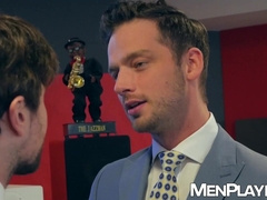 Drew Dixon lets his ex lover Damon Heart breed him raw in the studio