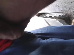 Daddy me folla en el parking - Amateur Bareback Outdoor Fuck 3