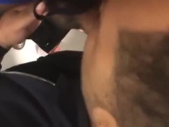 Sloppy Toppy in hotel stairway