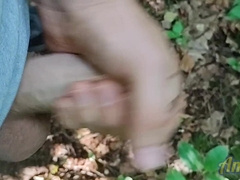 I found a place to jizm outdoors in the woods.