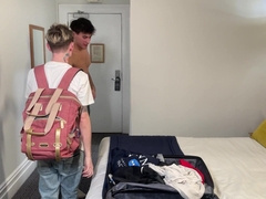 Massive brother-in-law laughs subjugated brutha at a motel