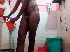 Steamy solo bath session with a sexy vibe