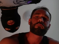 Unshaved Parent instructs his gimp sub / extraordinary deep mouth pulverize