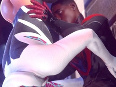 Spider-smooch deep throat: Miles Morales x masculine Spider-Gwen part 1
