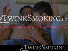 Buff stud Mike lights up and fucked hard young Ayden James