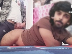 Amateur gay dude gives a wild blowjob to a big cock