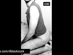 Straight curious kinky boy loves his 11 inch BBC dildo