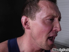 STUDLY FETISH - Costume Play bottom barebacked by wrestler otter in latex