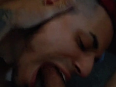 Guy lovin’ servicing his guy's hefty man sausage. So much precum! MUNCH!!