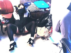 Crossdresser teasing on cam