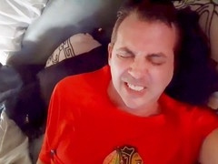 Muscular stud stroking his massive erection - steamy solo session in multiple languages!