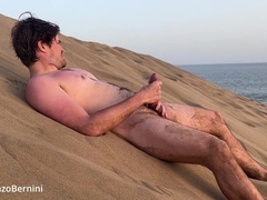 masturbate on a public bare beach while a homie is filming me