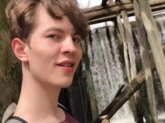 Hot Hunk Jerking His Big Dick (23cm) In Public Place With Gay Boy