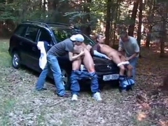 2 Hunks Fuck Young Hitchhikers