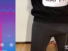 Hands free remote anal vibrator prostate orgasm cumshot