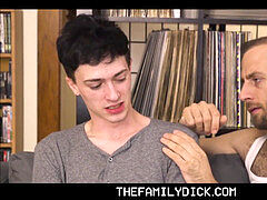 youthful Skinny Twink Stepson massage tear up From Family Stepad