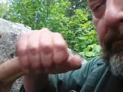 Older Man Sucks Young Cock Outdoors