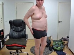 European guy Kresser1995dk21 shows off in nylons and stockings