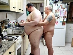 barebacking in the kitchen