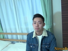 Japanese teen stroking his dick