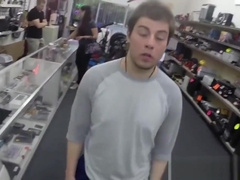 Handsome cutie seduced by money and ass fucked in the office