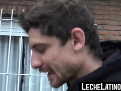 LecheLatinos.com - Pierced Latino sucks dick POV before an outdoor raw fuck