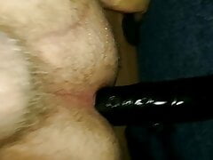 Young Boy taking Big Black Dildo