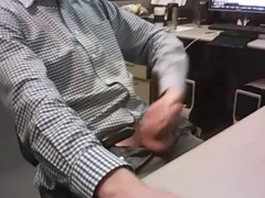 dad strokes cock at the office 3 7