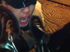 tonguing my shoes and complying my man-meat