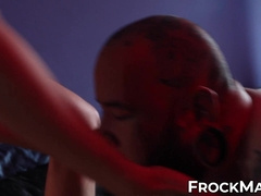 Bottom Tattooed Chub took a hardcore spitroasting with handsome Jonah Wheeler