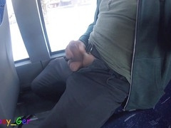 risky bus jerk soft cock