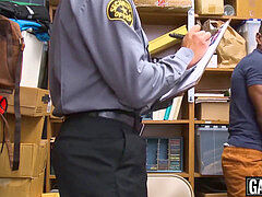 Security officer ruins a youthful black shoplifters ass