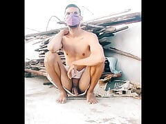 Open dick jerk off in public sexy indian desi gay