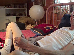 Estim Sounding lollipop jizz flow In boxers