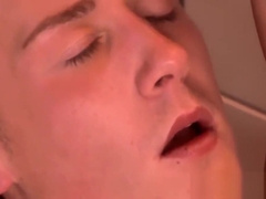 Shaved twinks butthole is explored by his hunk friends cock