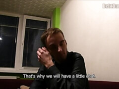 Scrawny Czech dude takes it up his hairy booty