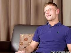 Hot interview and solo masturbation with Josh Charters