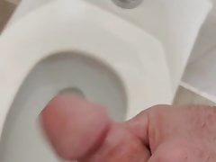 Jerking off in a bathroom stall 2