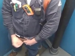 Worker Bear Jerks Off & Cum in Porty Potty at Work 4