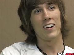 Horny emo twink stroking his cock solo