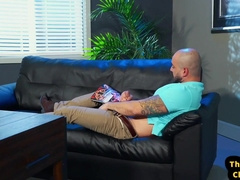 THE GOING KNUCKLE DEEP BAR - Hairyass inked teddy assfisted by deep throated BEAU