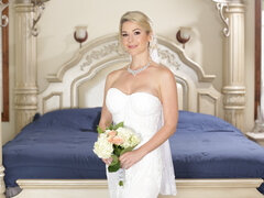 舐める尻, 結婚, フェムドム, 女 人男 人, なめる, オマンコ, ストッキング, 三人