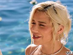 アナル, デカパイ, ブロンド, フェラチオ, 結婚, 淫乱熟女, 馬乗り, オッパイの