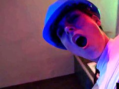 Beauty pornstars fucking in a club at construction party