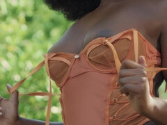 Tempting black babe solo xxx video