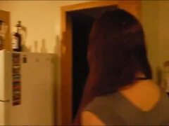 Leie, Arsch, Fesselspiele, Freundin, Selbstgemacht, Nackt, Muschi, Titten
