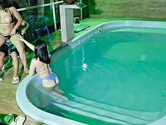 Amateur, Mamada, Atrapados, Hd, Latina, Orgía, Piscina, Trio