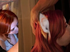 Amateur, Sucer une bite, Gorge profonde, Gode, Branlette thaïlandaise, Hard, Rousse roux, Jouets