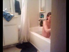 Обнаженные, Рыжие, Душ, Шпионские видео, Сиськи, Подглядывание