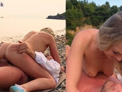 Leie, Strand, Blasen, Besamung, Spermaladung, Im freien, Öffentlich